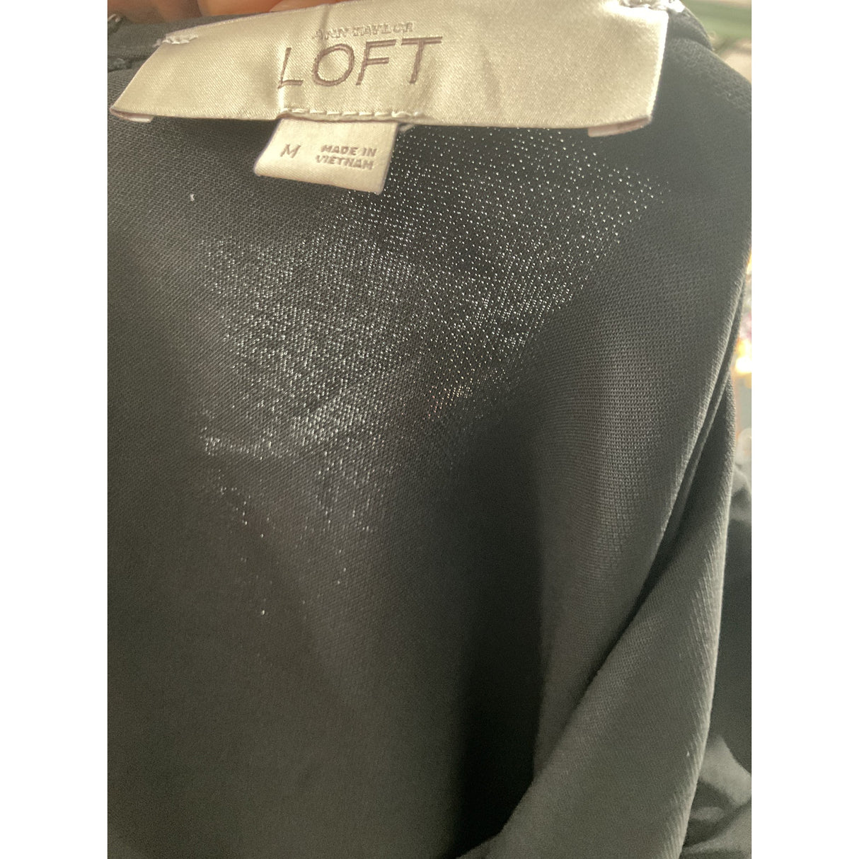 LOFT Black Shift Dress, Size M