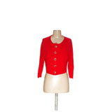 Calvin Klein Red Cotton Cardigan, Size L