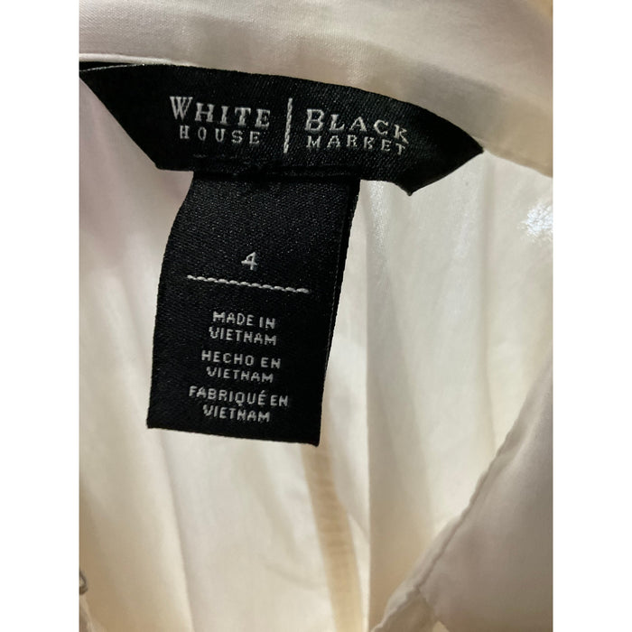 White House Black Market White Blouse, Size 4