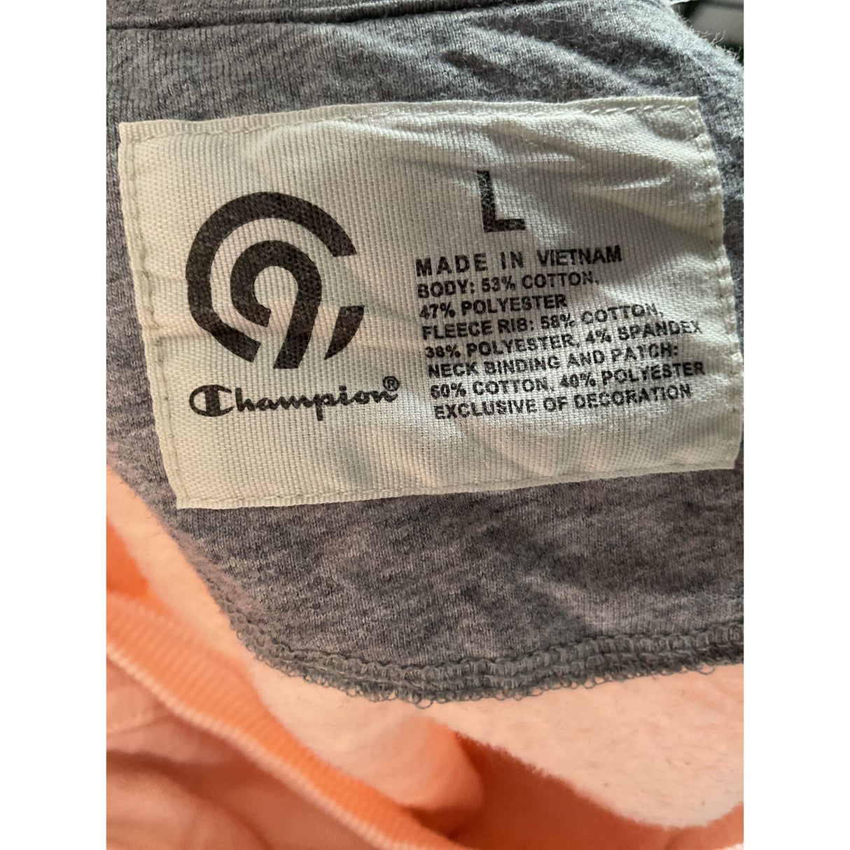 Champion Pink Women's Sweatshirt, Size L