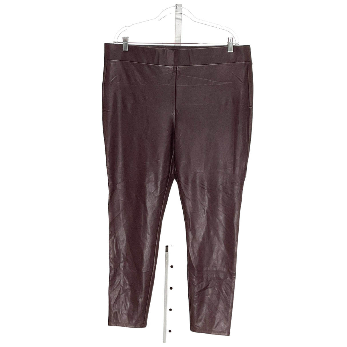 LOFT Brown Leather Ankle Pants XL