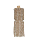 Calvin Klein Beige Chiffon Blouson Dress