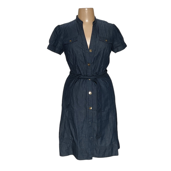 Tommy Hilfiger Blue Midi Shirt Dress - Size 14