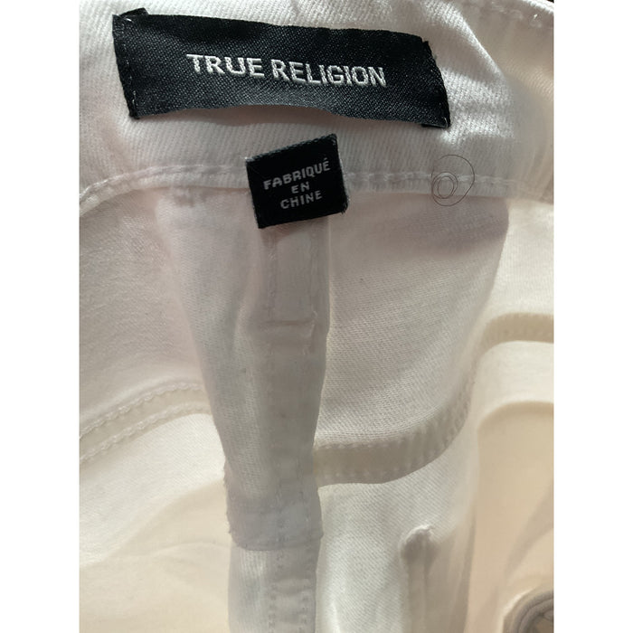 True Religion Men's White Ankle Jeans