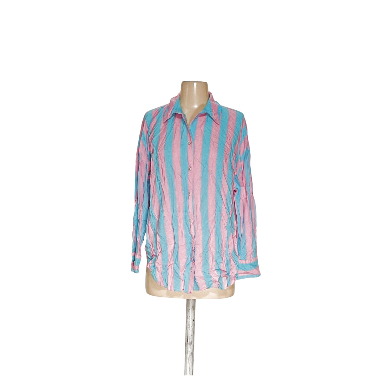 ZARA Women's Striped Button-Up Top