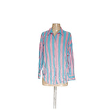 ZARA Women's Striped Button-Up Top