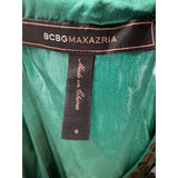 BCBGMAXAZRIA Green A-Line Dress, 0