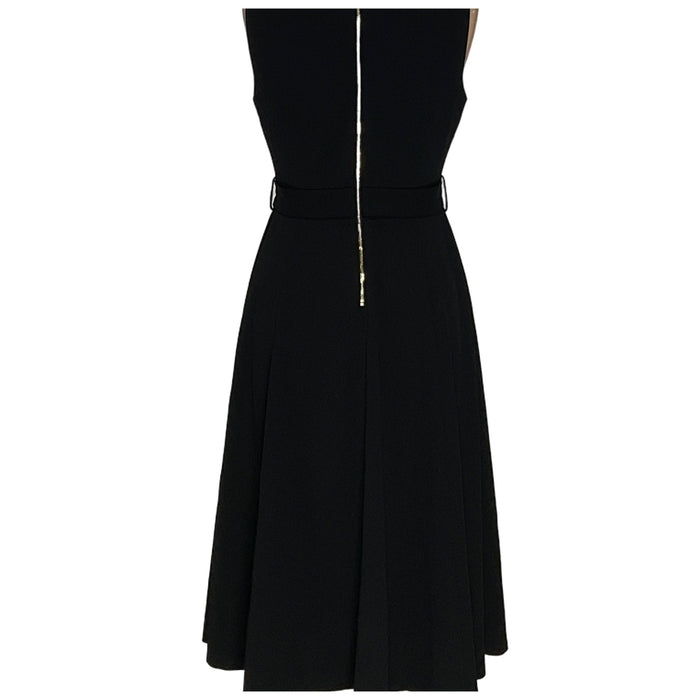 Calvin Klein Black A-Line Midi Dress