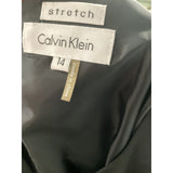 Calvin Klein Black Sheath Midi Dress - Size 14