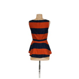 Banana Republic Orange Striped Petite Blouse
