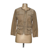 BCBGMAXAZRIA Cream Cotton Jacket - Women L