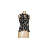 J. Crew Floral Knit Blouse - Black XS