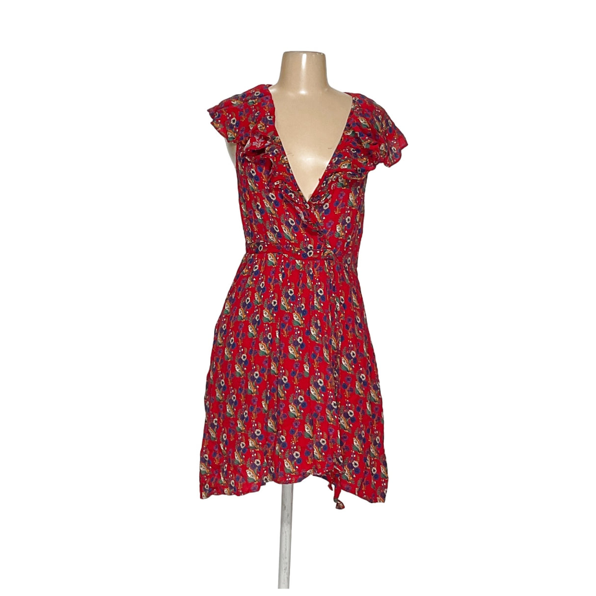 Maeve Multicolor Wrap Dress - Size 10