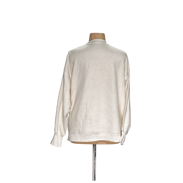 Tahari White Cotton Plus Size Pullover Sweater