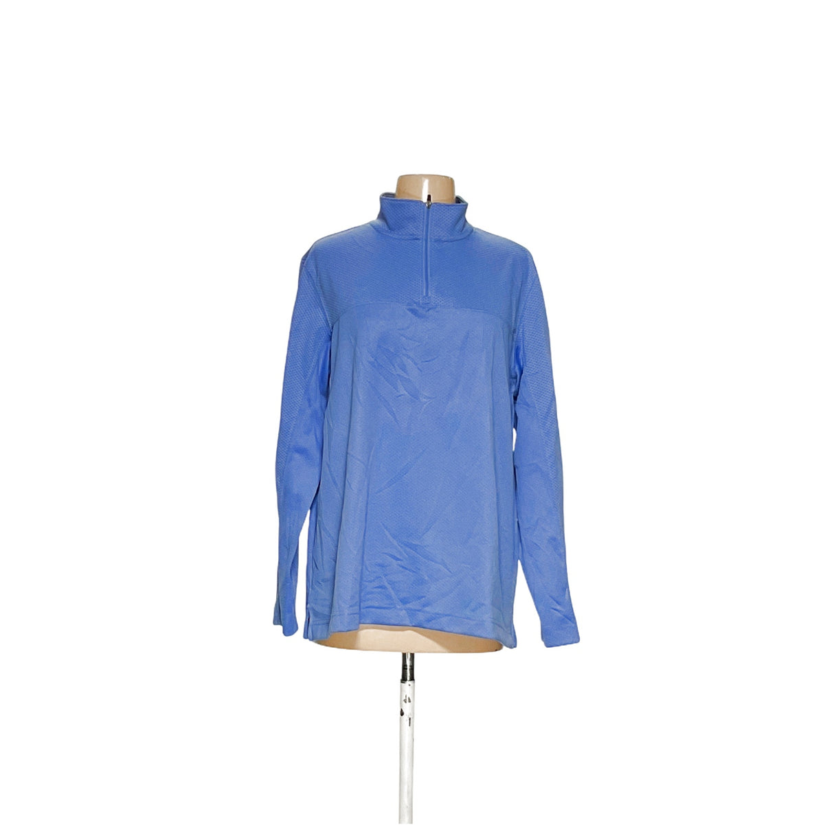 Lands' End Blue Women's Henley Sweatshirt