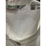 Orvis White Linen Button-Up Top - Size S