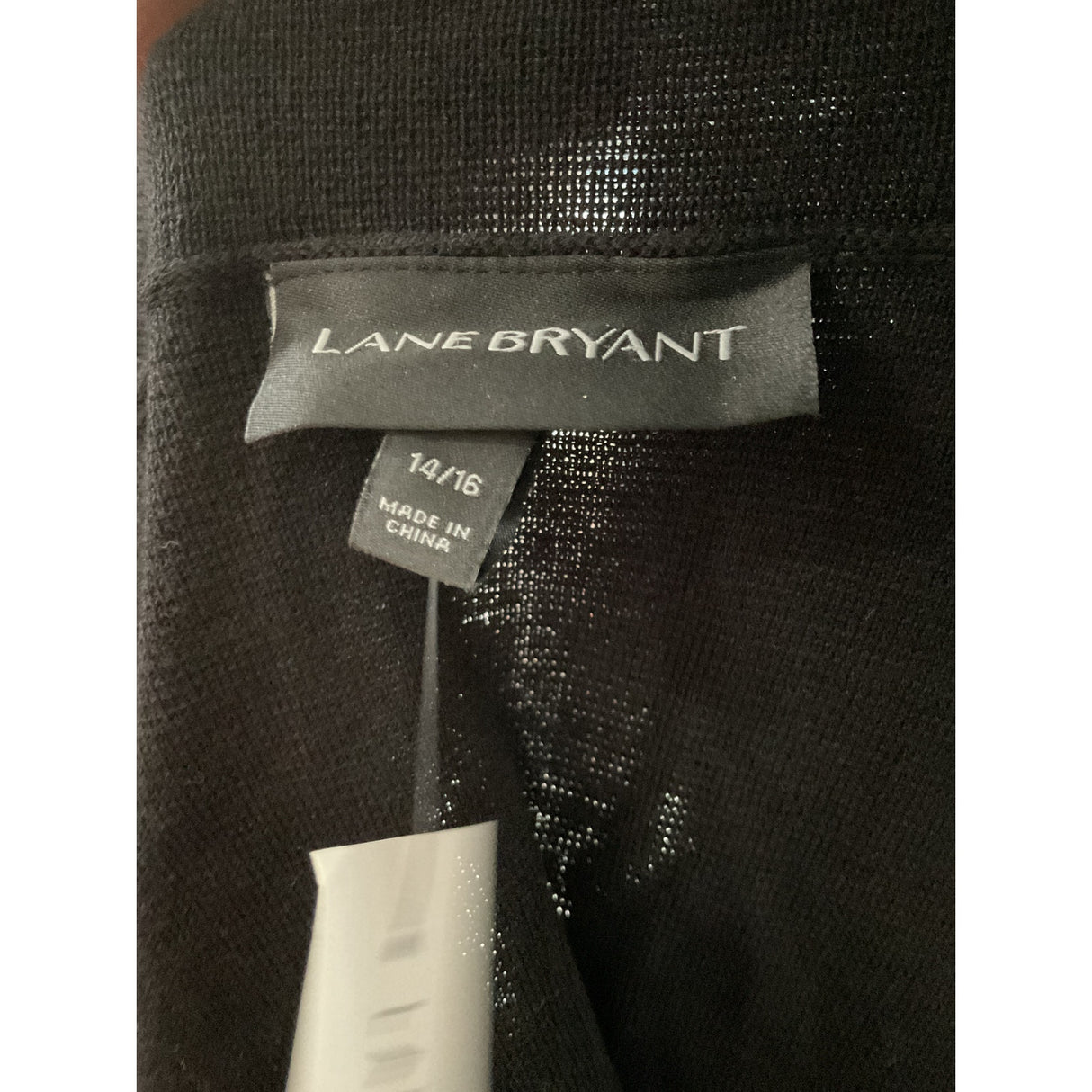 Lane Bryant Black Cotton Cardigan Sweater Women's 14/16