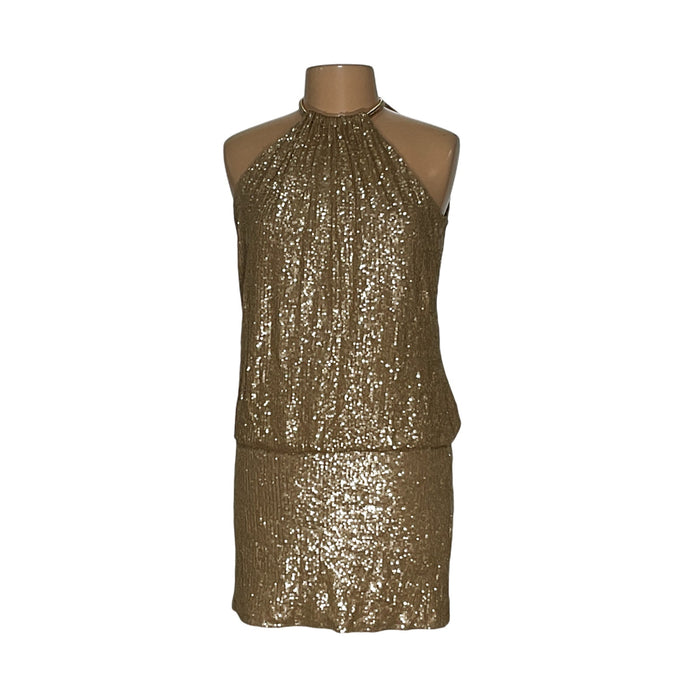 Laundry by Shelli Segal Gold Blouson Dress