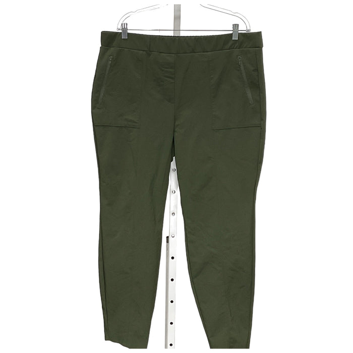 Lane Bryant Plus-Size Green Ankle Pants, Size 20