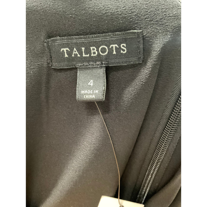 Talbots Black Midi Sheath Dress Women's Size 4