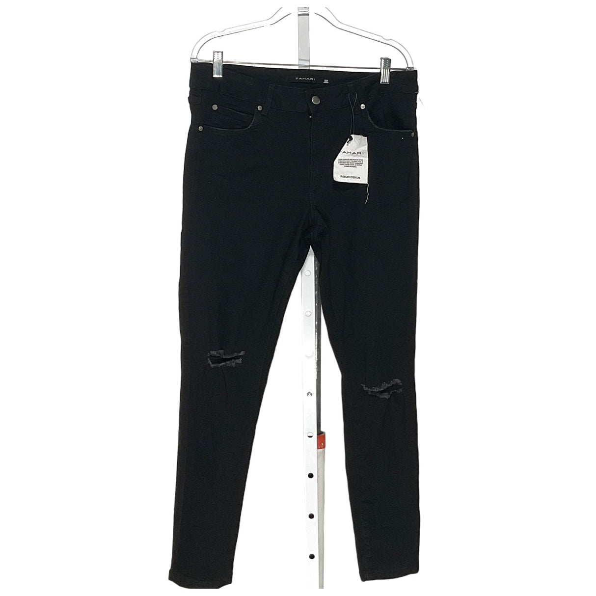 Tahari Black 14/32 Straight Jeans