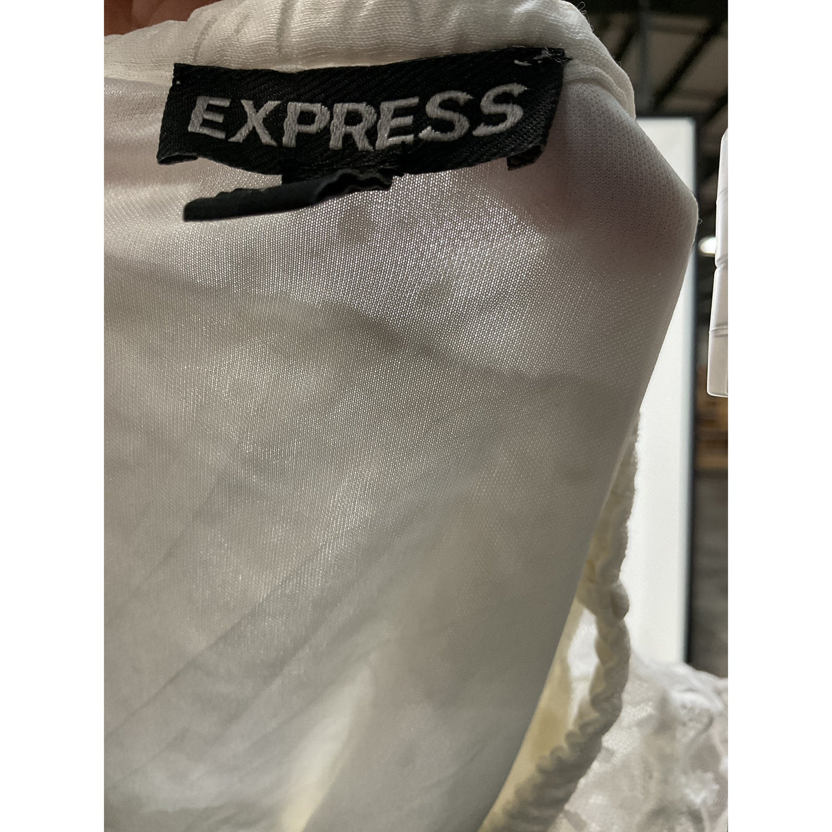 Express White Nylon Blouse XS