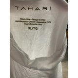 Tahari White Chiffon Blouse XL