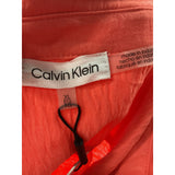 Calvin Klein Women's Pink XL Canvas Button-Up