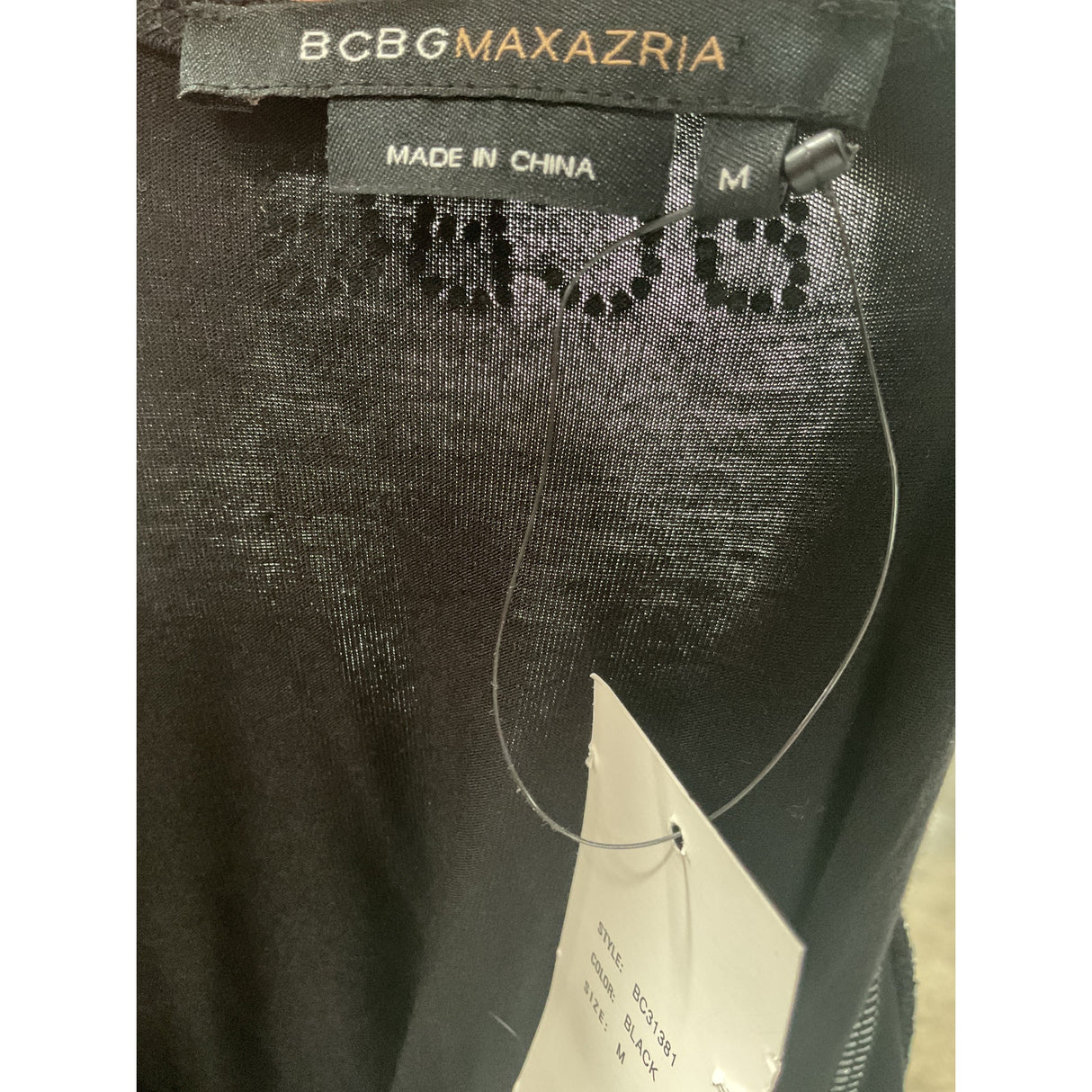 BCBGMAXAZRIA Black Rayon Blouse - Size M