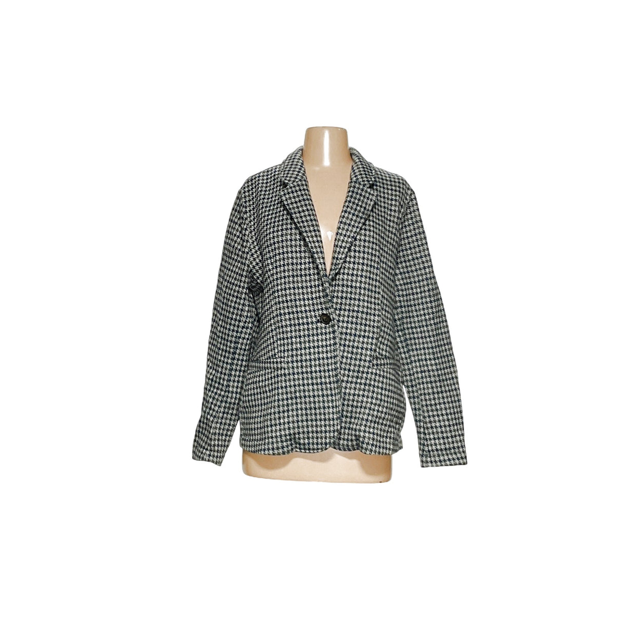 Lands' End Multicolor Houndstooth Blazer