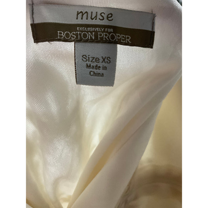 Boston Proper White Polyester XS Blouse