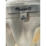 Madewell White Linen Button-Up Top XL