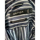 Nautica Men's Blue Dress Shirt - Size L