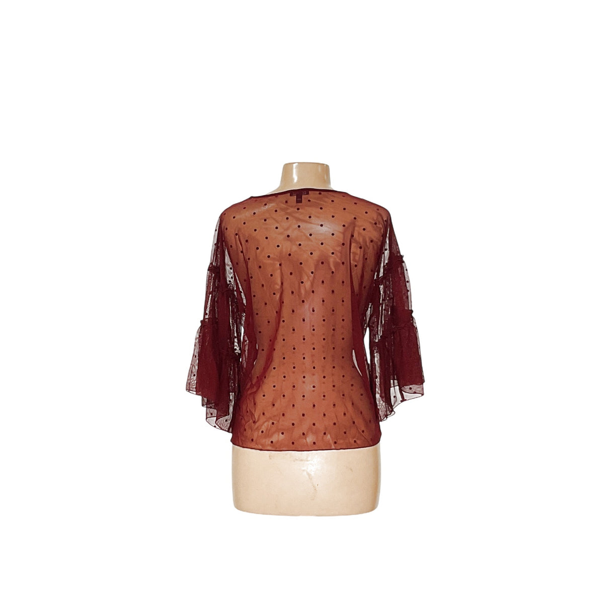 Express Brown Polyester Blouse M