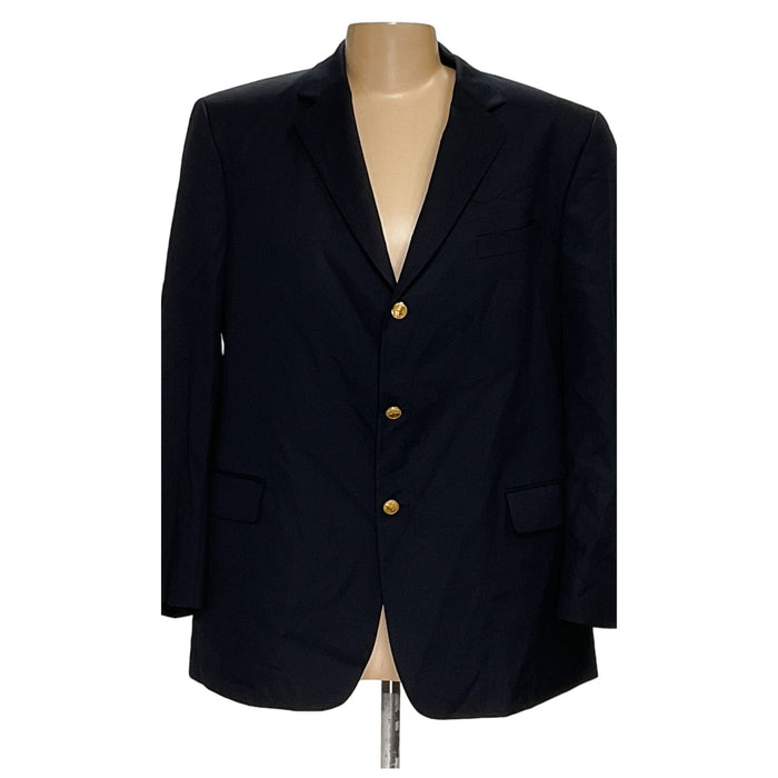 Brooks Brothers Black Wool Blazer (Size 48, Big & Tall)