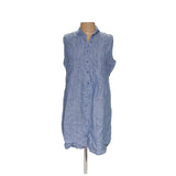 Orvis Blue Linen Shirt Dress, Size M