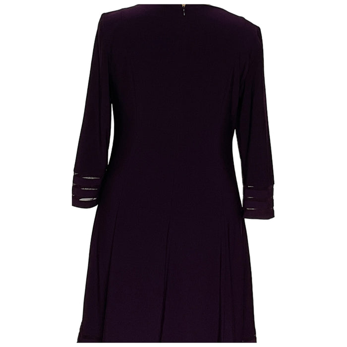 Jessica Howard Purple Plus Size Midi Dress