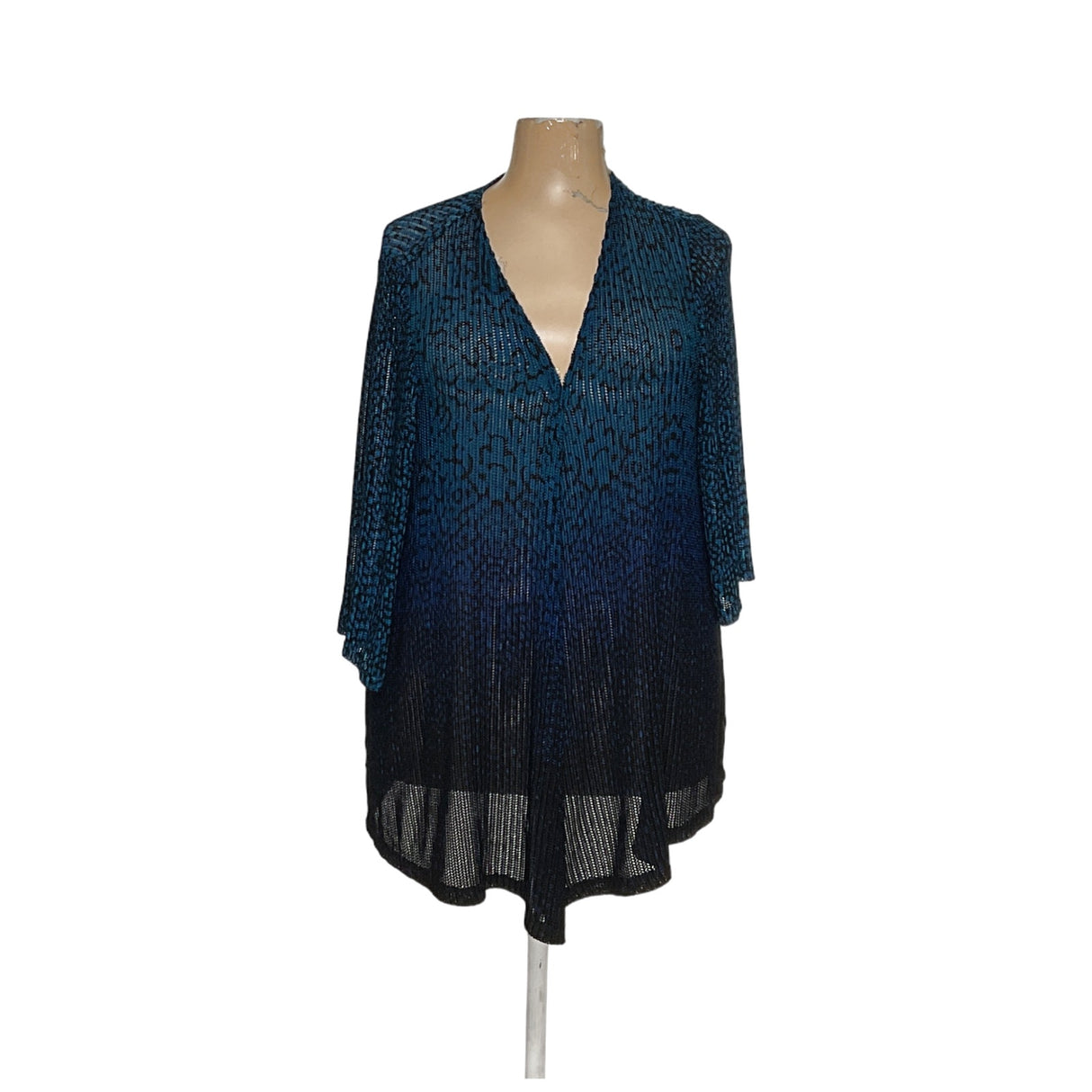 Catherines Blue Cardigan Sweater 1X