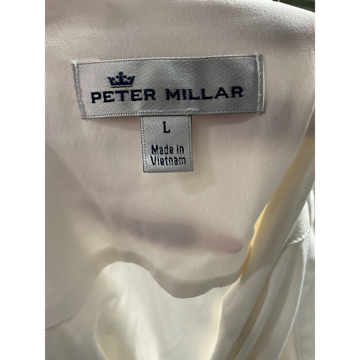 PETER MILLAR White Button-Up Shirt