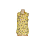 Banana Republic Yellow Floral Button-Up Top