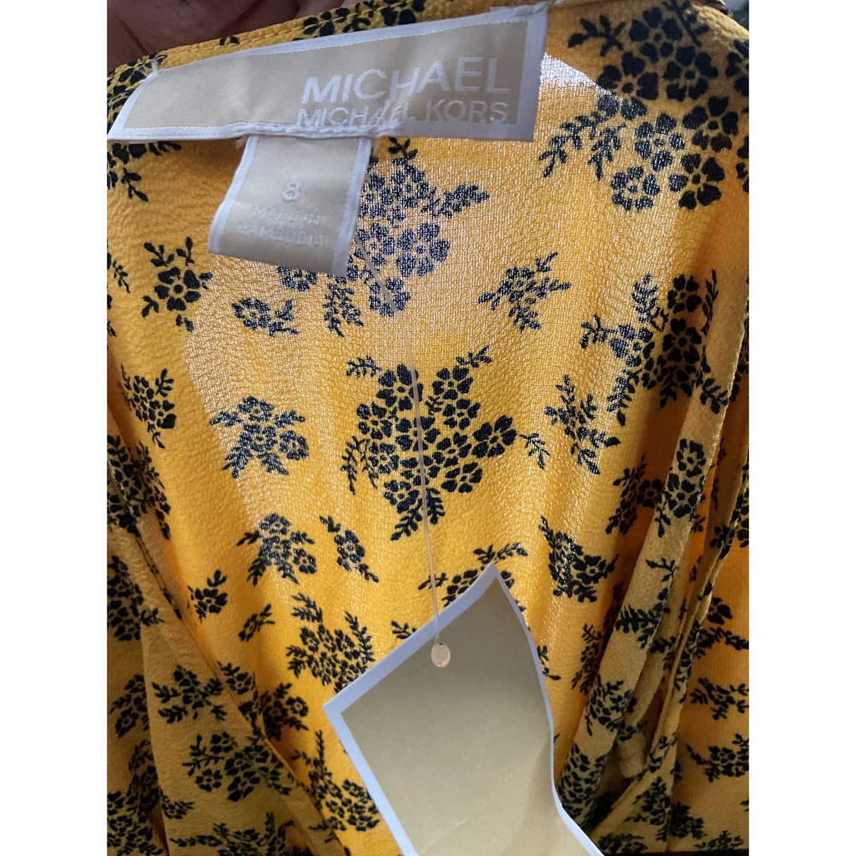 MICHAEL Kors Yellow Shirt Dress - Size 8