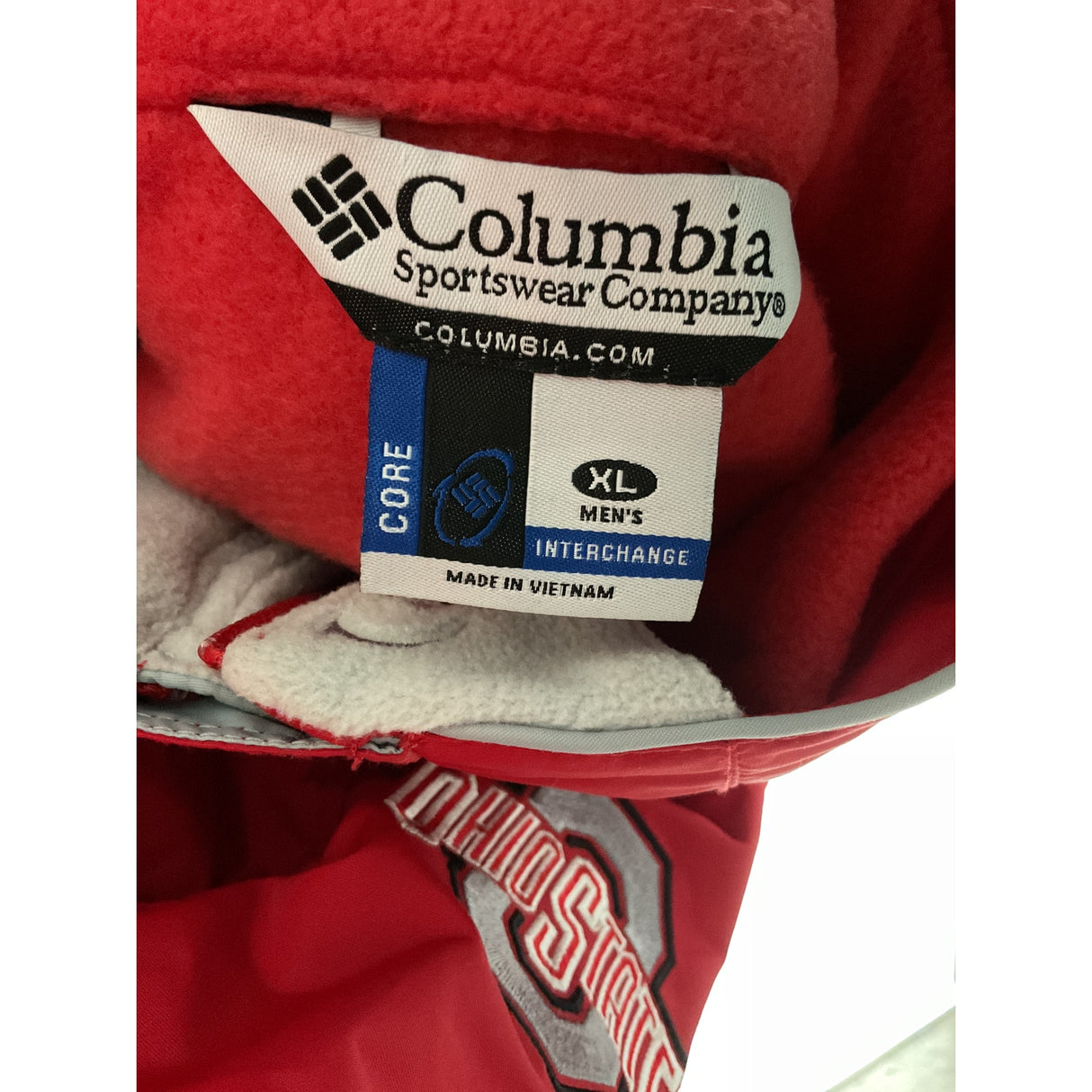 Columbia Men's Red Windbreaker Jacket XL