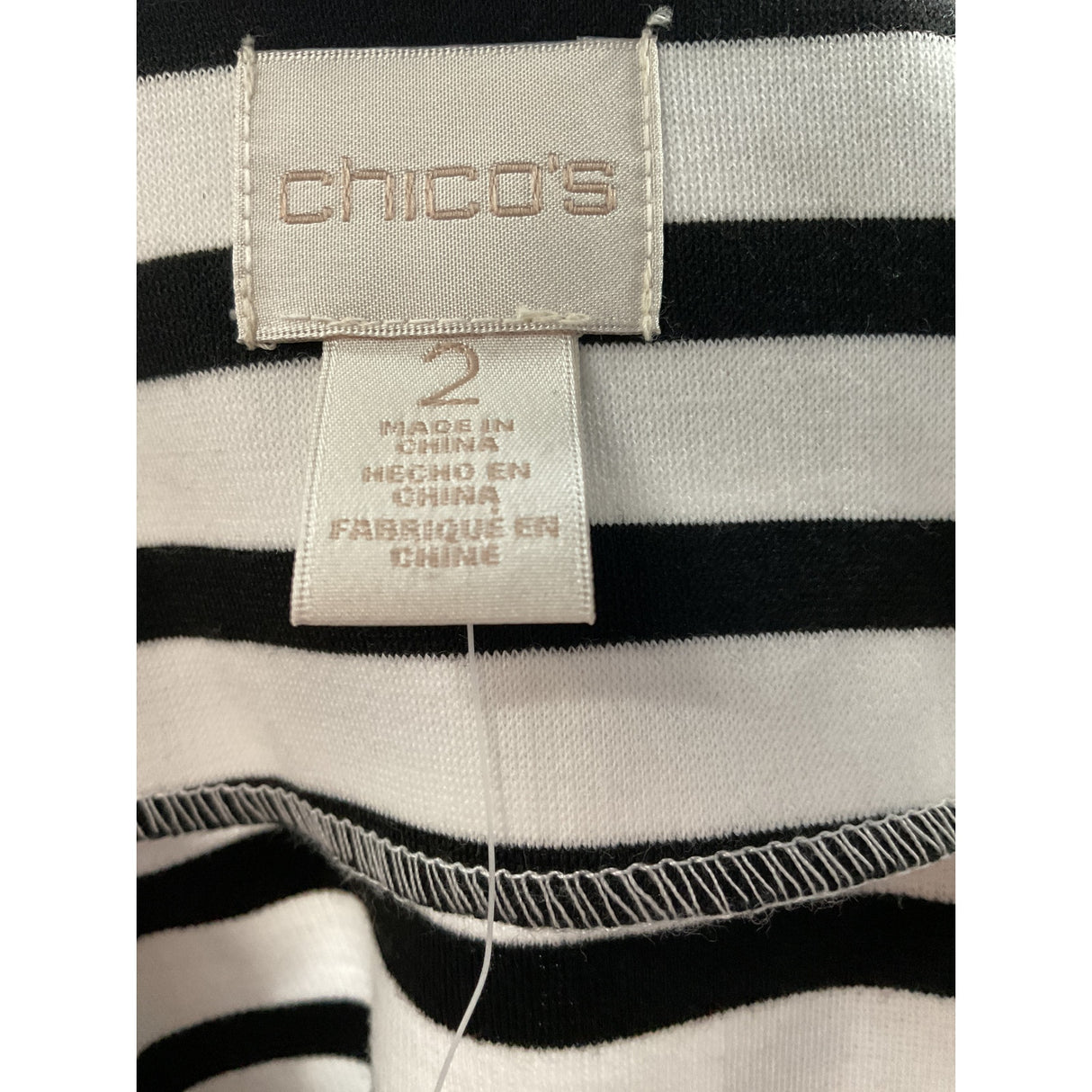 Chico's Multicolor Striped Cardigan (Size 2)