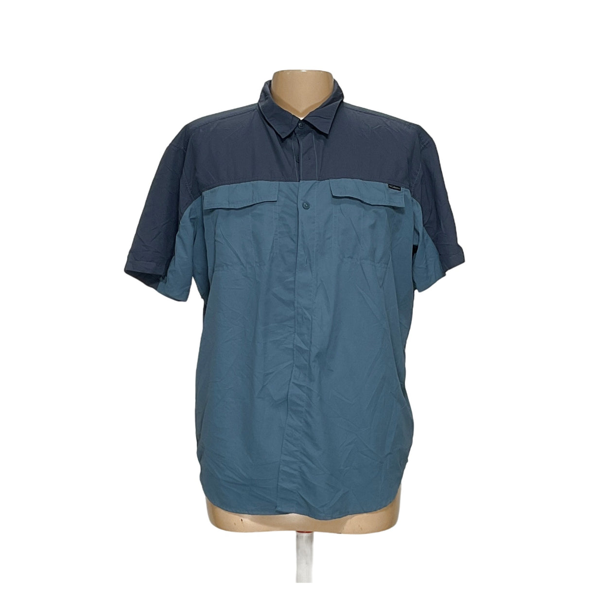 Columbia Blue Short Sleeve Button-Up XL