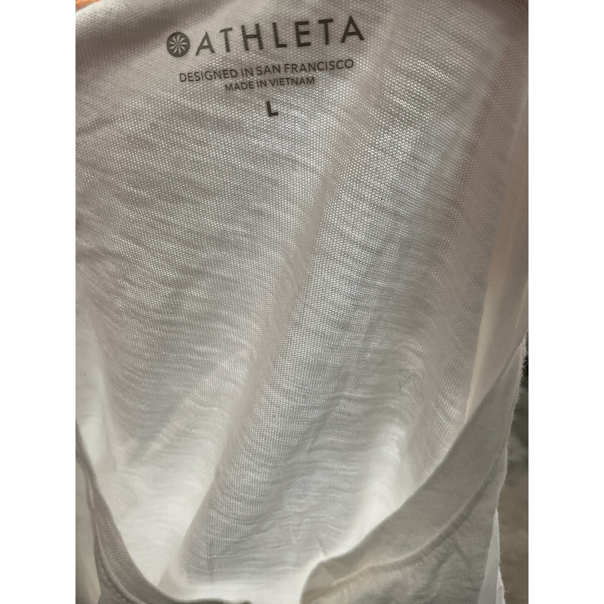 Athleta White Cotton Blouse - Women's L