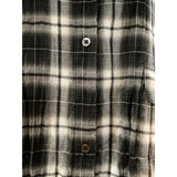 BEBE Black Plaid Button-Up Top