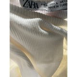 ZARA White Cotton Blouse - Women's L