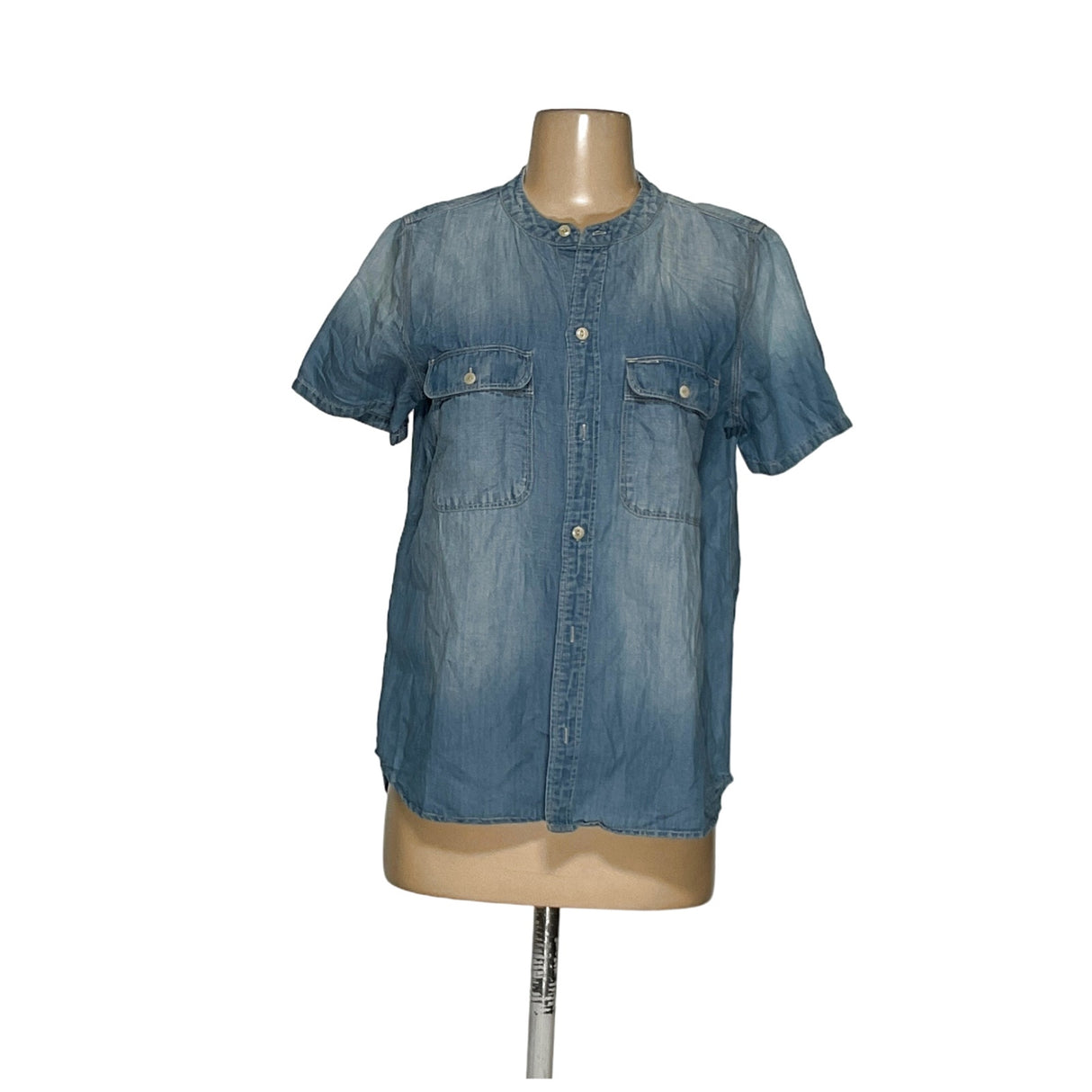 MADEWELL Blue Button-Up Top - Women's S