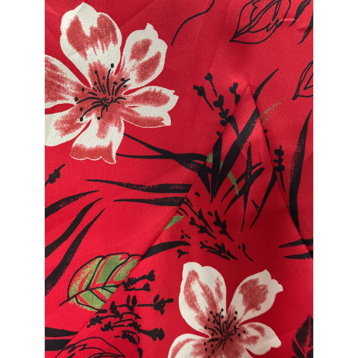 Pendleton Red Floral A-Line Skirt Size 12