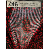 ZARA Red Animal Print Chiffon Blouse